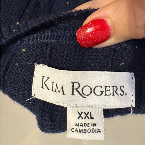 NWT   NAVY SUPER SOFT!!  V-Neck Sweater PLUS 2X    #CL - Picture 9 of 11